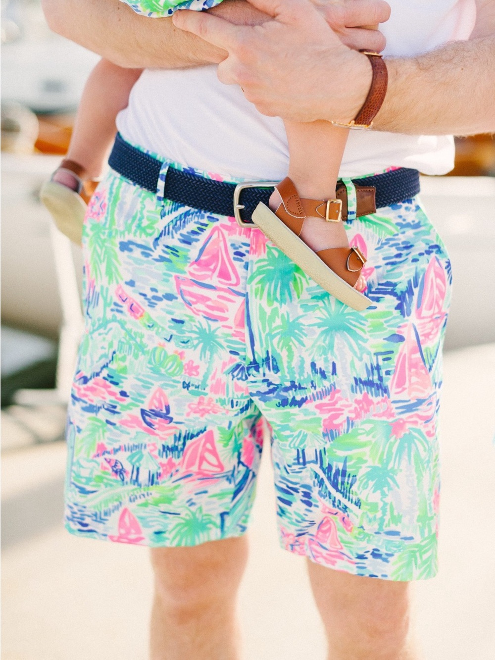 Men’s Lilly Pulitzer Beaumont Shorts in “Salt in the Air” Tropical Print